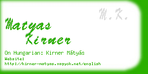matyas kirner business card